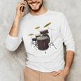 Drummer Drum Kit Raglan Baseball Tee Men's Long Sleeve T-Shirt Drummer Drum Kit Raglan Baseball Tee Men's Long Sleeve T-Shirt