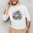 Drums Pop Art Drummer Drum Kit Men's Long Sleeve T-Shirt