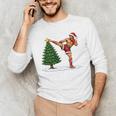 Festive Muay Thai Santa Christmas Men's Long Sleeve T-Shirt