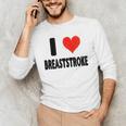 I Love Breaststroke Heart Swim Swimmer Pool Swimming Men's Long Sleeve T-Shirt I Love Breaststroke Heart Swim Swimmer Pool Swimming Men's Long Sleeve T-Shirt