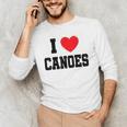 I Love Canoes Men's Long Sleeve T-Shirt I Love Canoes Men's Long Sleeve T-Shirt