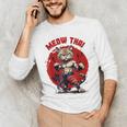 Meow Thai Funny Muay Thai And Cats Lover Men's Long Sleeve T-Shirt Meow Thai Funny Muay Thai And Cats Lover Men's Long Sleeve T-Shirt
