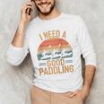 I Need A Good Paddling Retro Sunset Canoe Raglan Baseball Tee Men's Long Sleeve T-Shirt