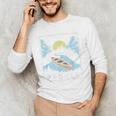 Paddle Retro Style Canoe & Outdoors Simple Canoeing Graphic Men's Long Sleeve T-Shirt