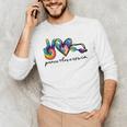 Peace Love Swim Tie Dye Swimmer Swimming Summer Trip Men's Long Sleeve T-Shirt
