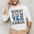 Repeat Yes Swim Coach Swimming Coach Men's Long Sleeve T-Shirt Repeat Yes Swim Coach Swimming Coach Men's Long Sleeve T-Shirt