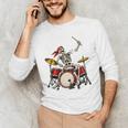 Skeleton Drummer Skull Drum Kit Halloween Men's Long Sleeve T-Shirt Skeleton Drummer Skull Drum Kit Halloween Men's Long Sleeve T-Shirt