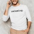 Swimming Enthusiast Minimalist Water Sports Men's Long Sleeve T-Shirt