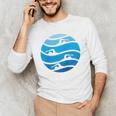 Swimming Freestyle Raglan Baseball Tee Men's Long Sleeve T-Shirt