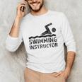 Swimming Instructor Lesson Swim Coach Men's Long Sleeve T-Shirt