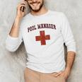 Swimming Pool Manager Beach Vacay Lifeguards Swim Cruise Men's Long Sleeve T-Shirt Swimming Pool Manager Beach Vacay Lifeguards Swim Cruise Men's Long Sleeve T-Shirt