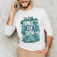 Swimming Quote Zombies Can't Swim For Swimmer Men's Long Sleeve T-Shirt