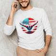 Swimming United States Shirt With American Flag Swimming Men's Long Sleeve T-Shirt