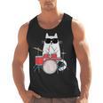 Cat Wearing Sunglasses Playing Drums Drum Kit Musician Men Tank Top, trending gift Cat Wearing Sunglasses Playing Drums Drum Kit Musician Men Tank Top, trending gift