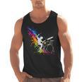 Drummer Silhouette Drum Kit Splatter Art Men Tank Top, trending gift
