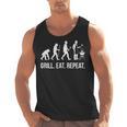 Grill Eat Repeat BBQ Dad Evolution Barbecue Men Tank Top, trending gift