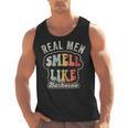 Real Men Smell Like Barbecue Grilling BBQ Dad Graphic Men Tank Top, trending gift