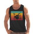 Women's Retro Drum Kit Silhouette With Color Stripes Men Tank Top, trending gift Women's Retro Drum Kit Silhouette With Color Stripes Men Tank Top, trending gift