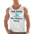 The Pool Is My Happy Place Swimming Quote Men Tank Top, trending gift The Pool Is My Happy Place Swimming Quote Men Tank Top, trending gift