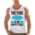 The Pool Is My Happy Place Swimming For Swimmer Men Tank Top, trending gift