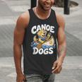 Canoe Dogs Golden Retriever Paddling Graphic Men Tank Top