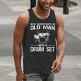 Cool Drummer Art Men Dad Drum Set Player Drum Kit Musician Men Tank Top