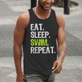 Eat Sleep Swim Repeat Swimming Swimmer Cool Men Tank Top