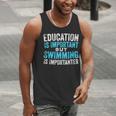 Education Is Important But Swimming Is Importanter Swimmer Men Tank Top