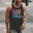 Float Drink Tan Repeat Summer Swimming Beach Pool Vacation Men Tank Top Float Drink Tan Repeat Summer Swimming Beach Pool Vacation Men Tank Top