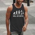 Grill Eat Repeat BBQ Dad Evolution Barbecue Men Tank Top