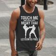 Muay Thai Boxing Kickboxing Your First Lesson Is Free Men Tank Top