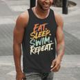Swimmer Eat Sleep Swim Repeat I Swimming Men Tank Top