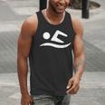 Swimming Silhouette Logo Men Tank Top