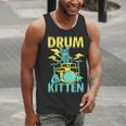 Women's Cute Drummer Cat Drum Kitten Men Tank Top Women's Cute Drummer Cat Drum Kitten Men Tank Top