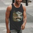 Women's Lakeside Canoe Cabin Escape Scene Men Tank Top Women's Lakeside Canoe Cabin Escape Scene Men Tank Top
