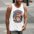 Backyard BBQ Dad Grill Boss Patriotic Fourth Of July Barbecu Men Tank Top
