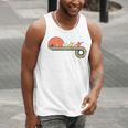 Canoe Retro Vintage Sunset Rainbow Raglan Baseball Tee Men Tank Top