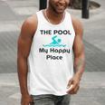 The Pool Is My Happy Place Swimming Quote Men Tank Top The Pool Is My Happy Place Swimming Quote Men Tank Top