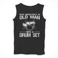 Cool Drummer Art Men Dad Drum Set Player Drum Kit Musician Men Tank Top