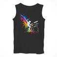 Drummer Silhouette Drum Kit Splatter Art Men Tank Top