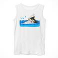 Cat Swimming Pool Men Tank Top Cat Swimming Pool Men Tank Top
