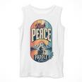 Find Peace Paddle On Canoe Mountain Sunset Men Tank Top