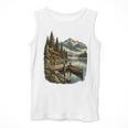 Lakeside Canoe Cabin Escape Scene Raglan Baseball Tee Men Tank Top Lakeside Canoe Cabin Escape Scene Raglan Baseball Tee Men Tank Top