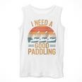 I Need A Good Paddling Retro Sunset Canoe Raglan Baseball Tee Men Tank Top