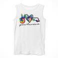 Peace Love Swim Tie Dye Swimmer Swimming Summer Trip Men Tank Top