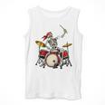 Skeleton Drummer Skull Drum Kit Halloween Raglan Baseball Tee Men Tank Top