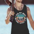 BBQ Dad Offset Smoker Pit Accessory I Rub My Meat Text Men Tank Top
