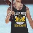 Canoe Beer Campfire Repeat Kayak Canoe Men Tank Top