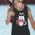 Cat Wearing Sunglasses Playing Drums Drum Kit Musician Men Tank Top Cat Wearing Sunglasses Playing Drums Drum Kit Musician Men Tank Top