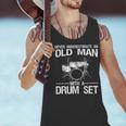 Cool Drummer Art Men Dad Drum Set Player Drum Kit Musician Men Tank Top